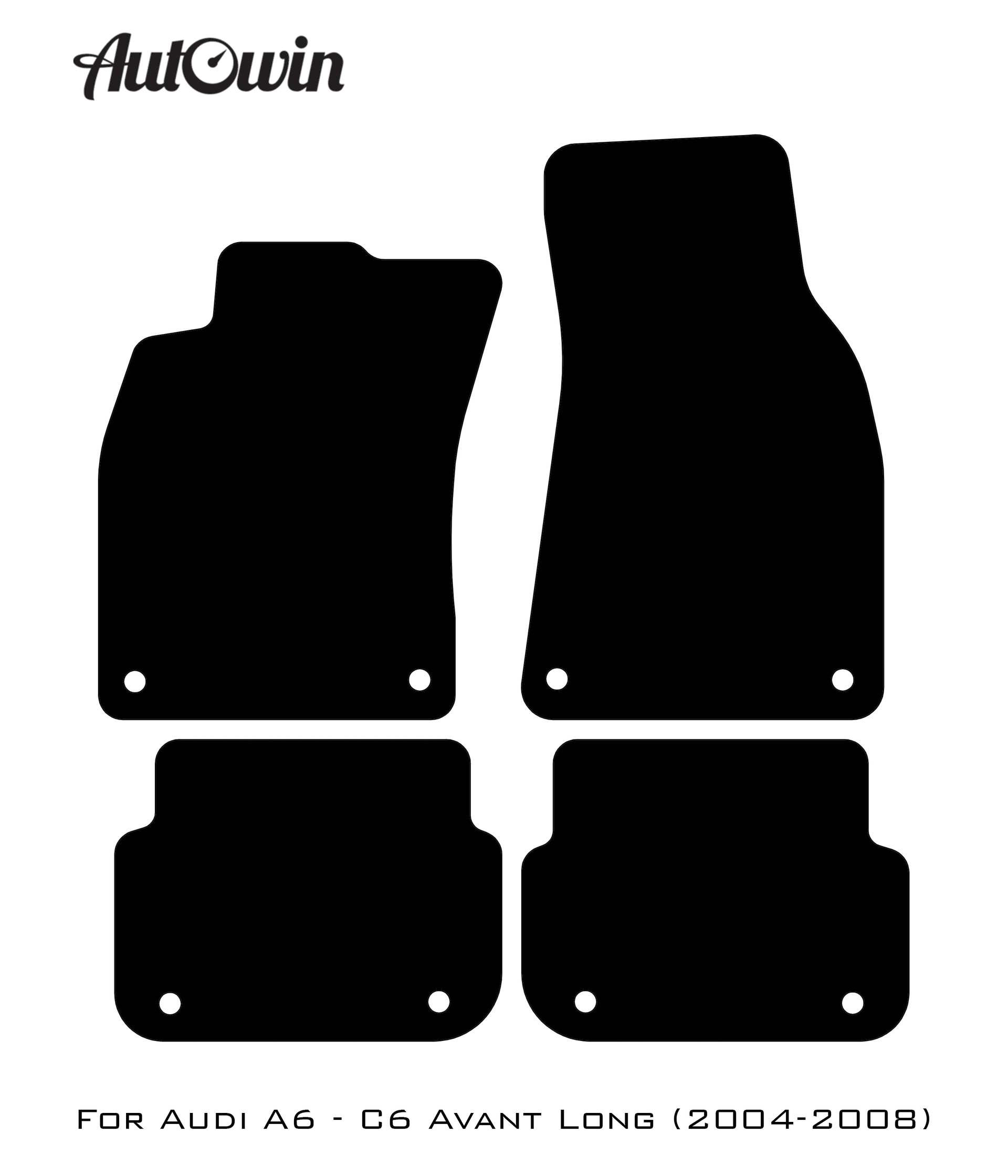 Dark Blue Floor Mats for Audi A6 - C6 Avant Long (2004-2008) | ER56 Design - AutoWin