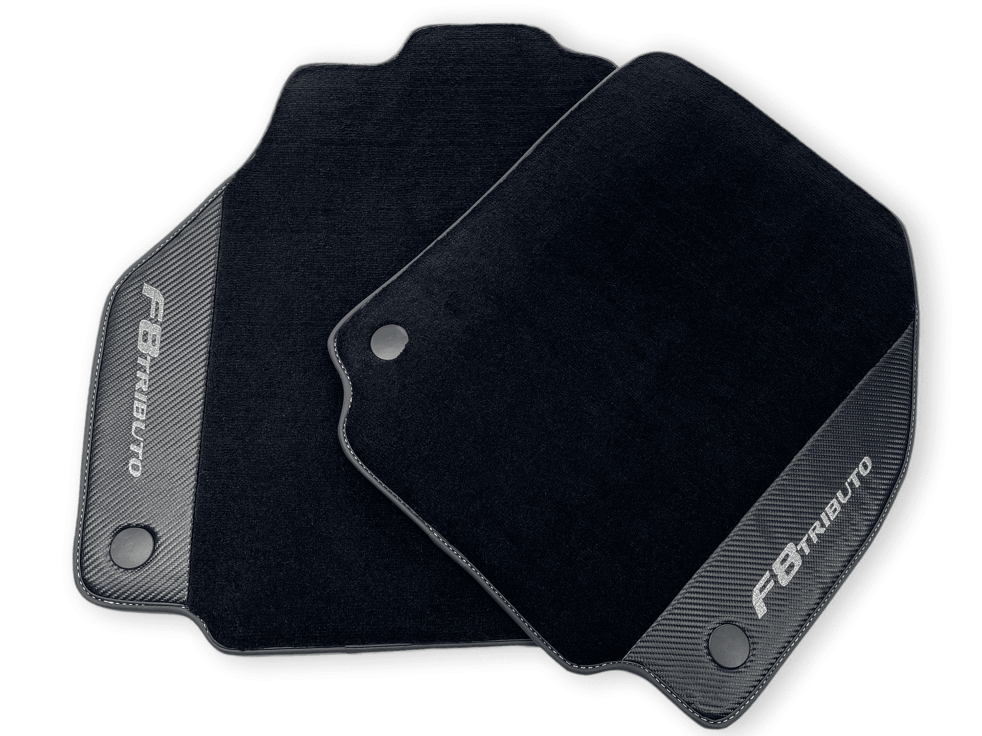 Floor Mats For Ferrari F8 Tributo 2019-2022 With Carbon Leather - AutoWin