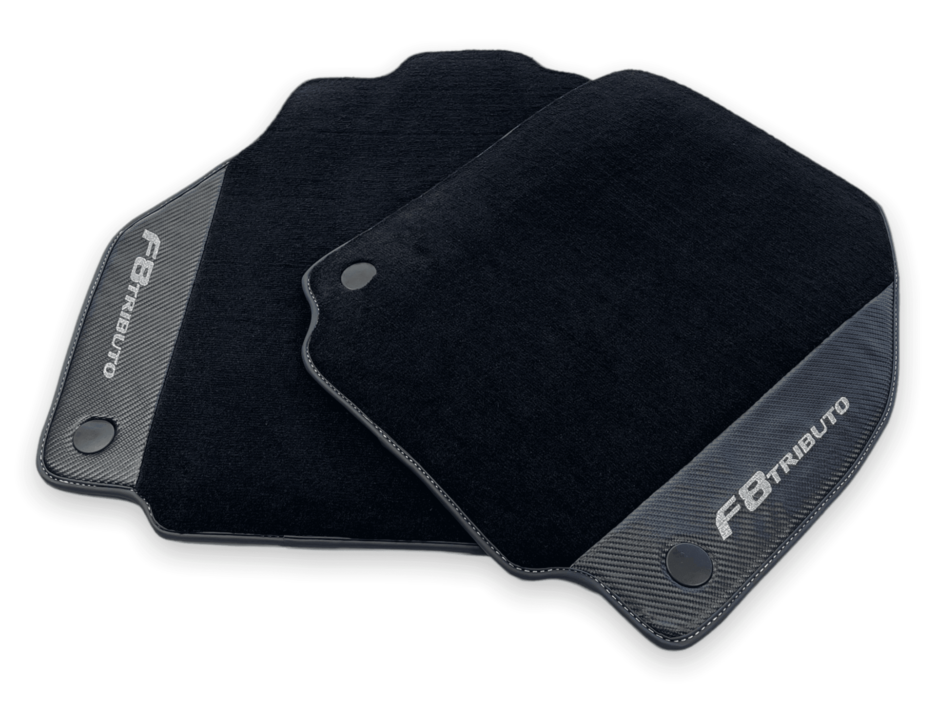 Floor Mats For Ferrari F8 Tributo 2019-2022 With Carbon Leather - AutoWin