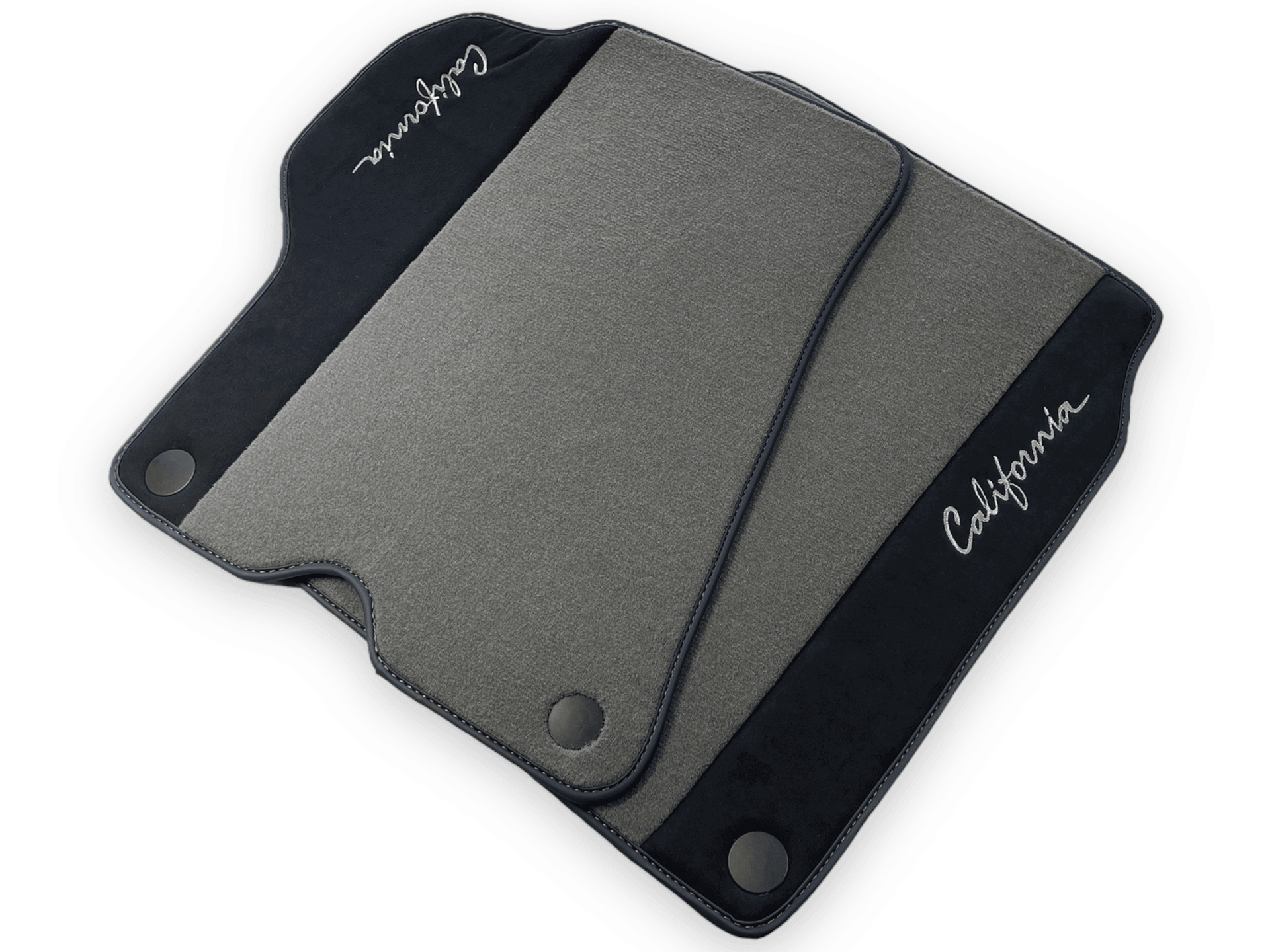 Gray Floor Mats For Ferrari California 2008-2014 With Alcantara - AutoWin