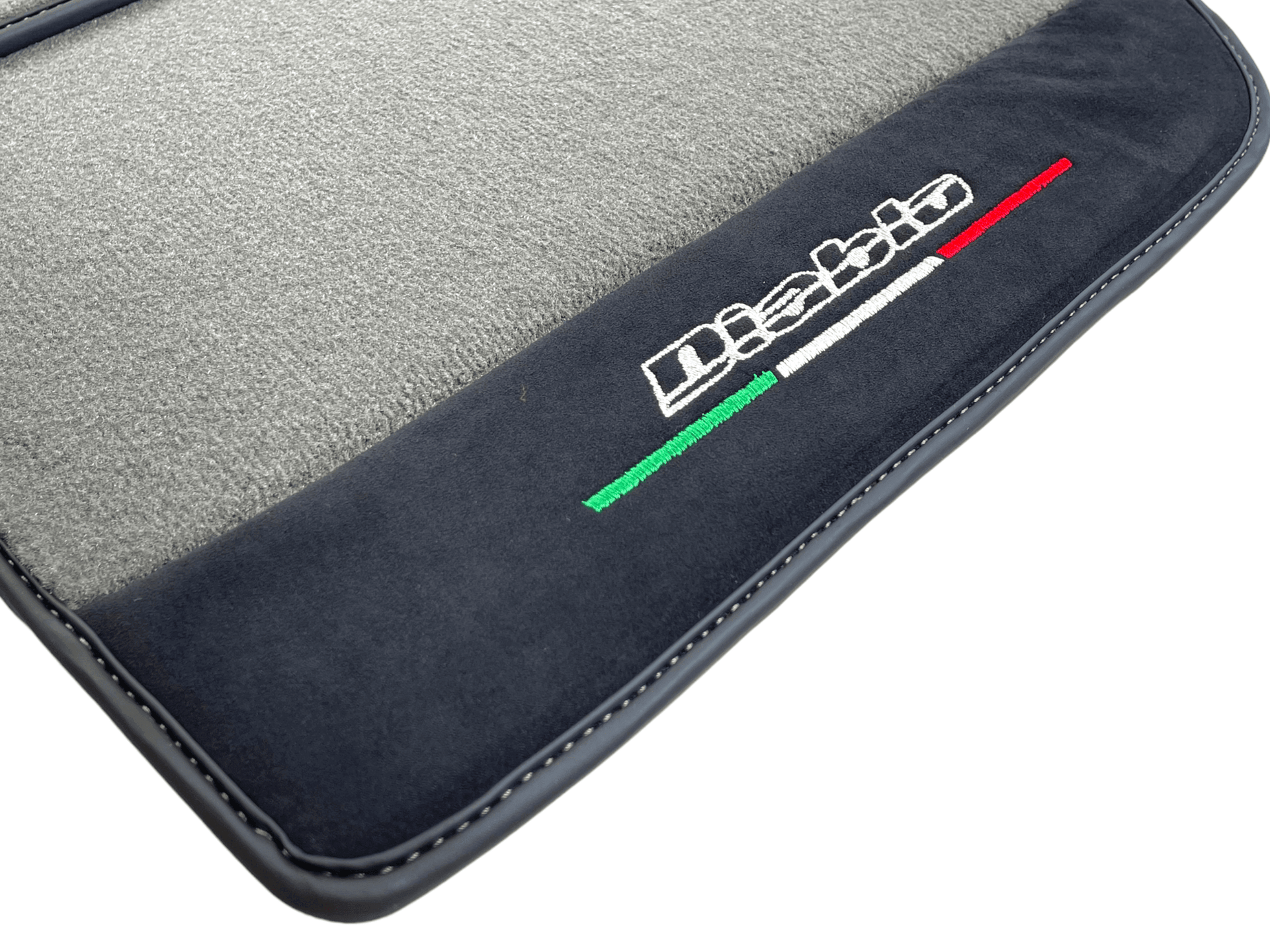 Gray Floor Mats Lamborghini Diablo 1990-2001 Alcantara Leather - AutoWin