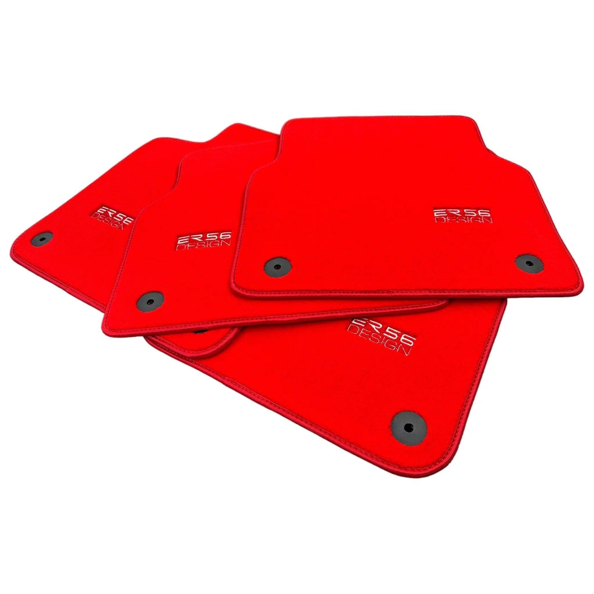 Red Floor Mats for Audi A6 - C6 Allroad Quattro Long (2006-2008) | ER56 Design - AutoWin