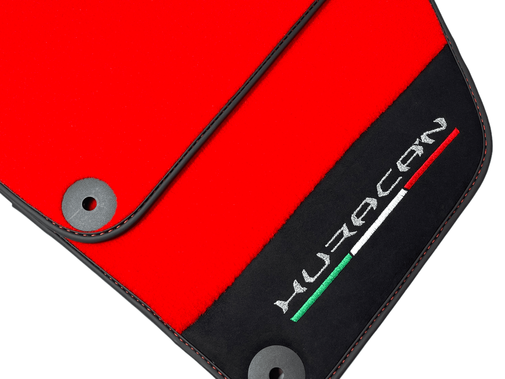 Red Floor Mats for Lamborghini Huracan With Alcantara Leather - AutoWin