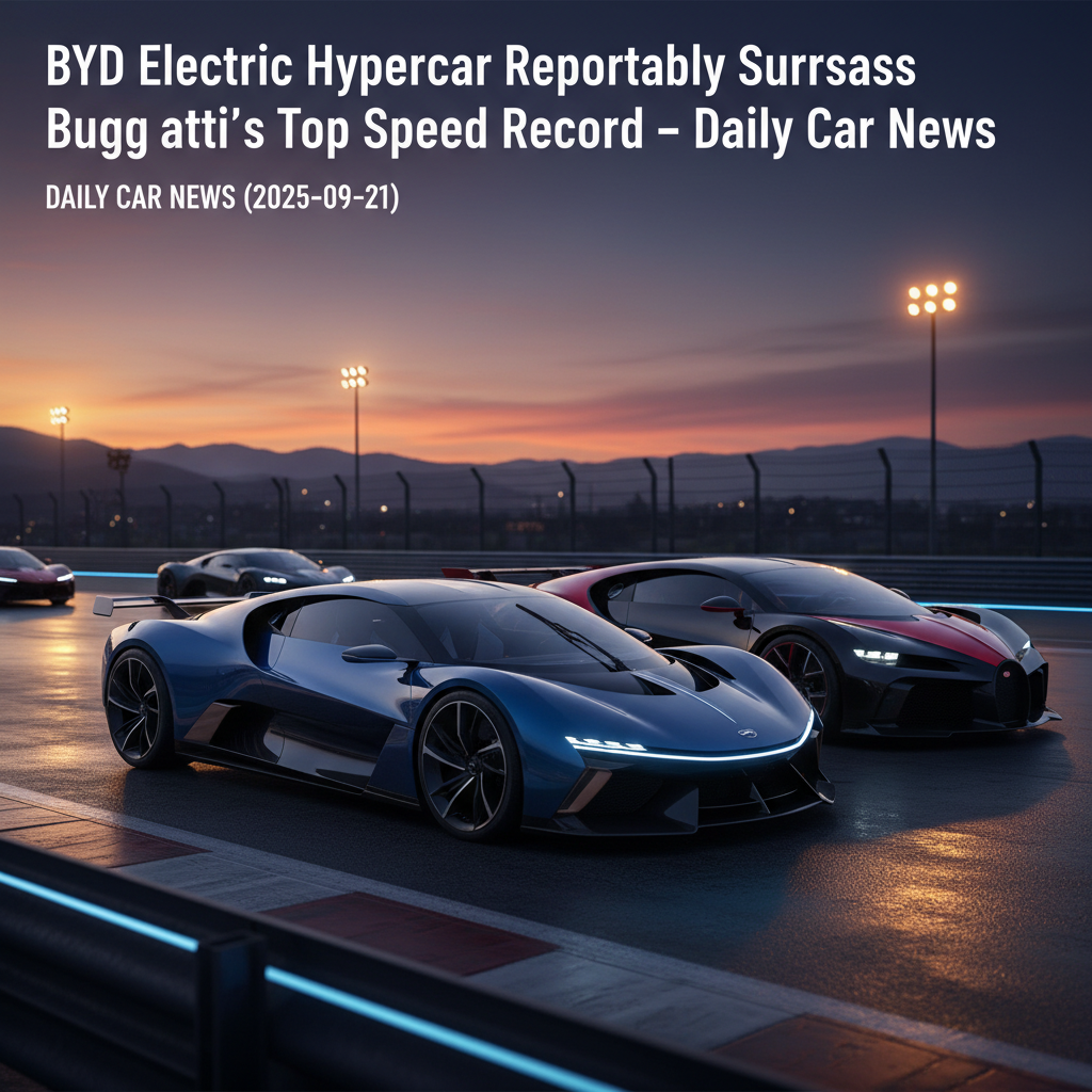 BYD Electric Hypercar Reportedly Surpasses Bugatti’s Top Speed Record – Daily Car News (2025-09-21)