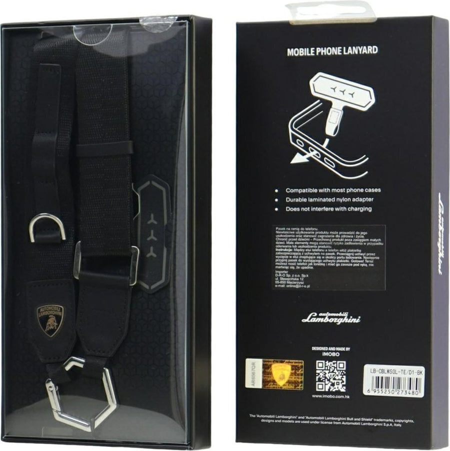 Lamborghini D1 Universal Leather Phone Hand Strap - Dark Blue