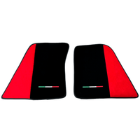 Red Floor Mats for Ferrari 296 GTB (2022-2024) with Alcantara Leather - AutoWin