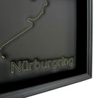Leather Nürburgring Inspired Wall Art: Embroidered Yellow Stitch Luxury Decor - AutoWin