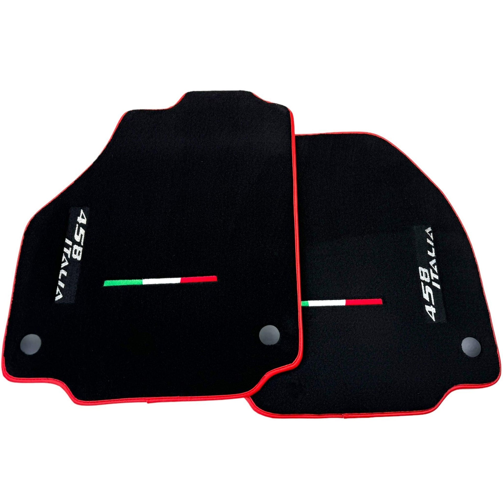 Floor Mats for Ferrari 458 Italia (2009-2015) with Red Trim - AutoWin