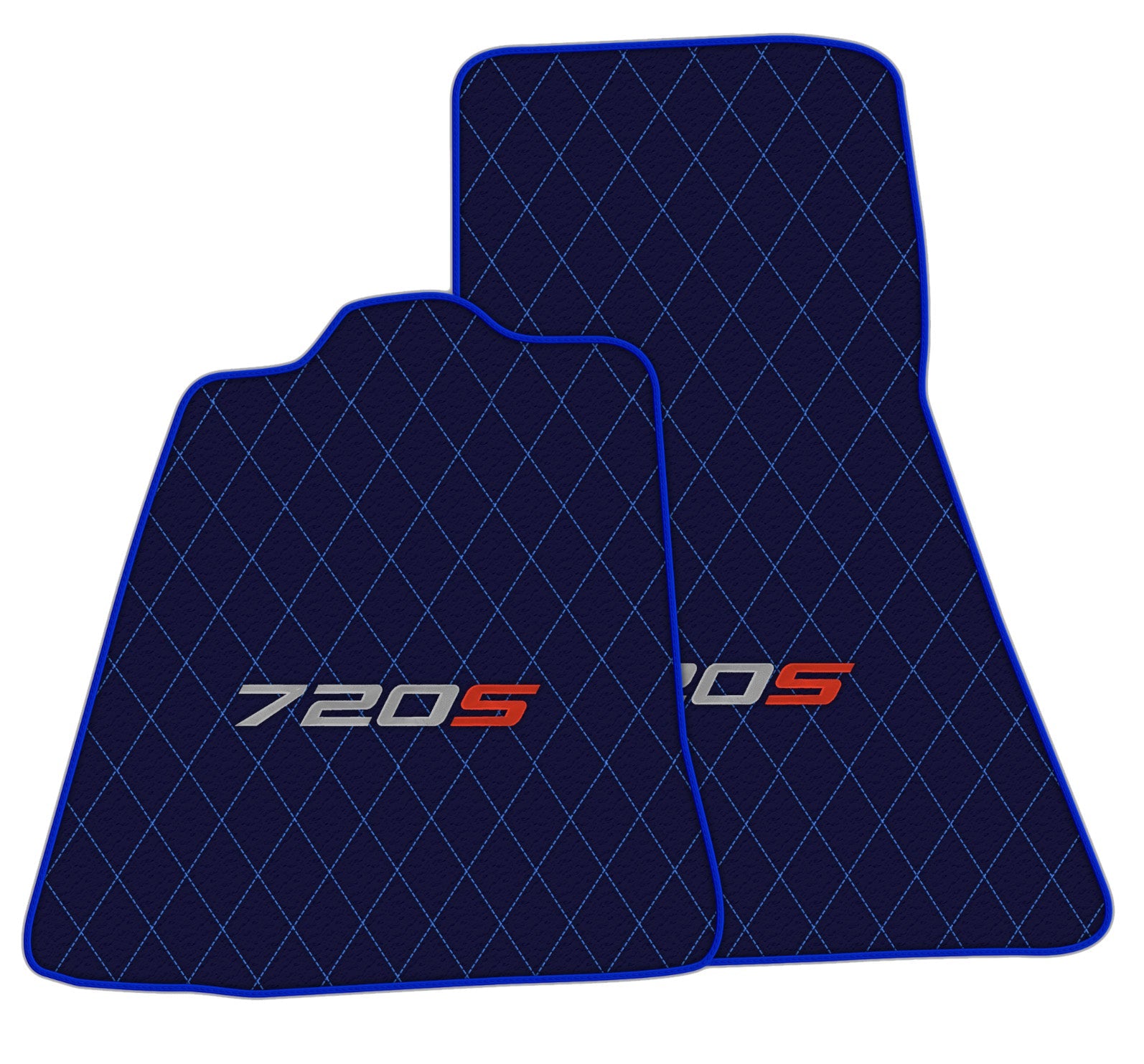 Dark Blue  Leather Floor Mats For McLaren 720S