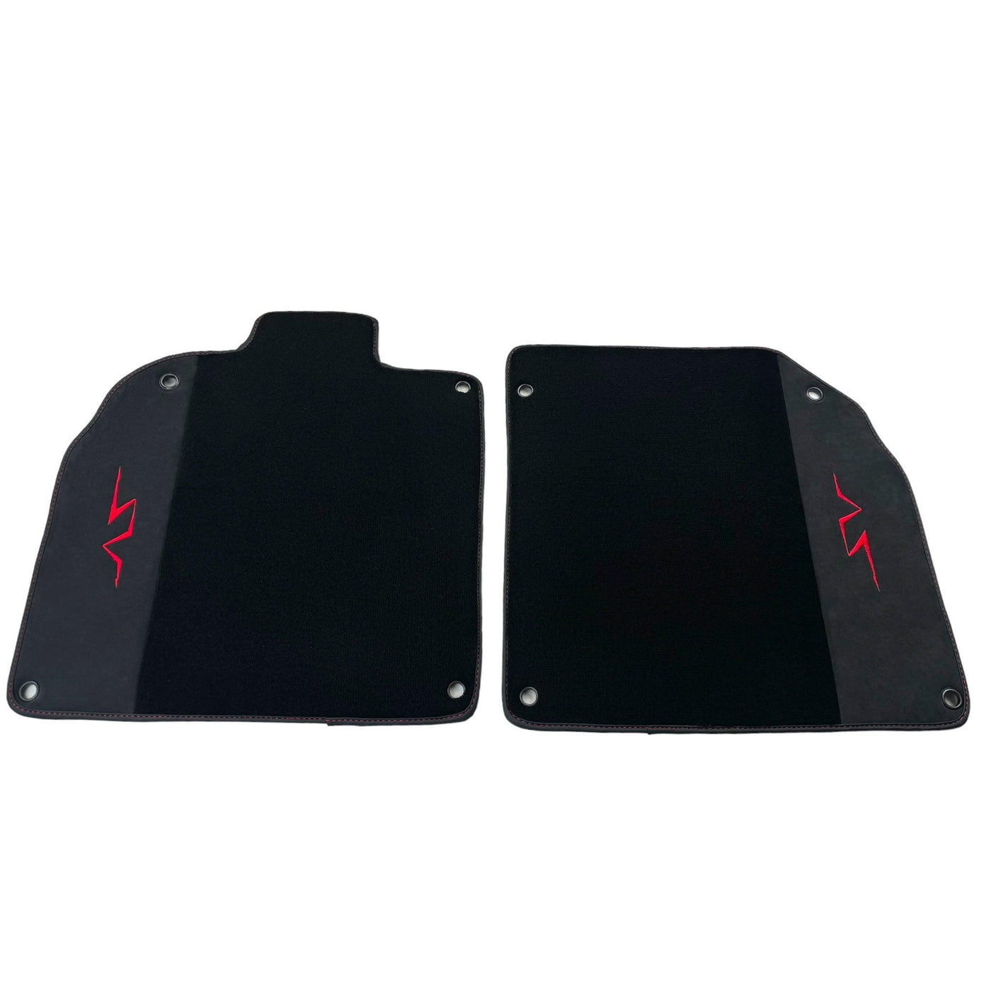 Black Floor Mats for Lamborghini Aventador SV with Alcantara Leather - AutoWin