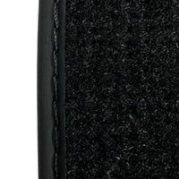 Black Floor Mats for Ferrari 550 Maranello (1996-2002) with Leather | Italian Edition - AutoWin