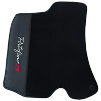 Black Floor Mats for Ferrari Portofino M (2018-2023) with Leather - AutoWin