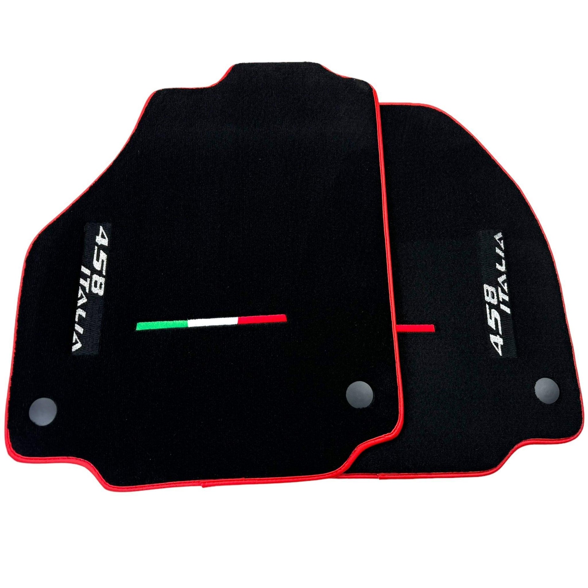 Floor Mats for Ferrari 458 Italia (2009-2015) with Red Trim - AutoWin