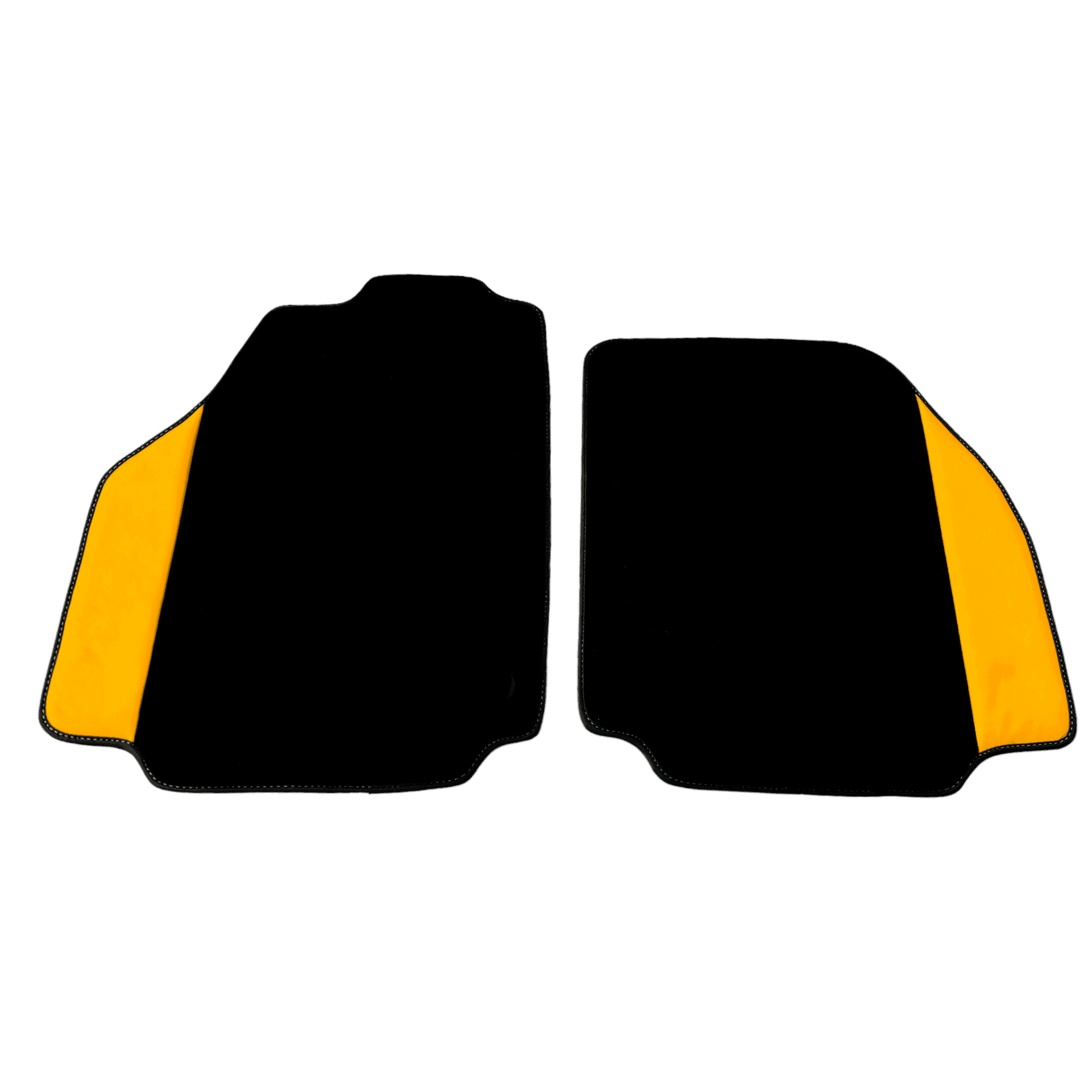 Black Floor Mats for Ferrari 458 Speciale (2012-2015) with Yellow Leather