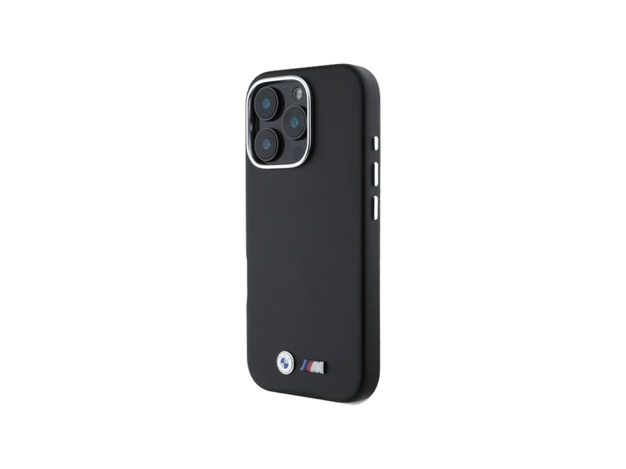 Black BMW M Smooth Full Wrapped Metal Hardcase for iPhone 16 Pro (6.3")
