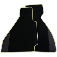 Custom Black Floor Mats for Ferrari 328 GTB (1985-1989) with Leather