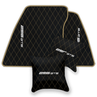 Ferrari 296 GTB Black Leather Floor Mats | Stylish & Durable