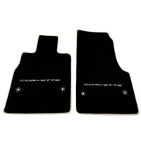 Black Floor Mats For Chevrolet Corvette C8 (2020-2024) - AutoWin