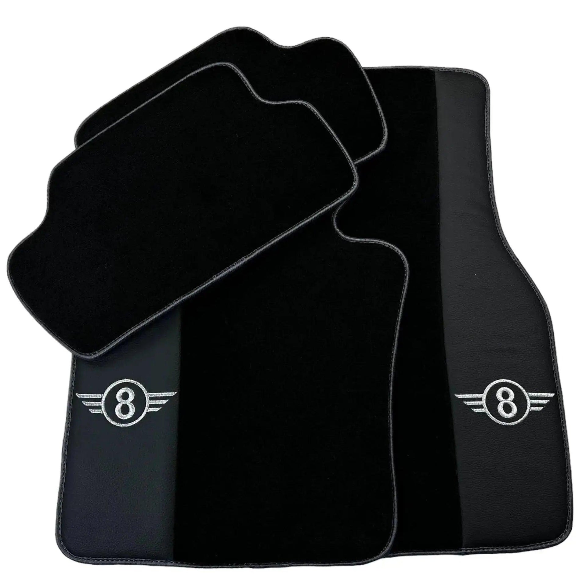 Black Floor Mats for Mini Cabrio R52 Convertible (2004-2009) with Gray Trim - AutoWin