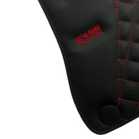 Black Leather Floor Mats For Mercedes Benz EQS-Class V297 (2021-2023) | ER56 Design - AutoWin