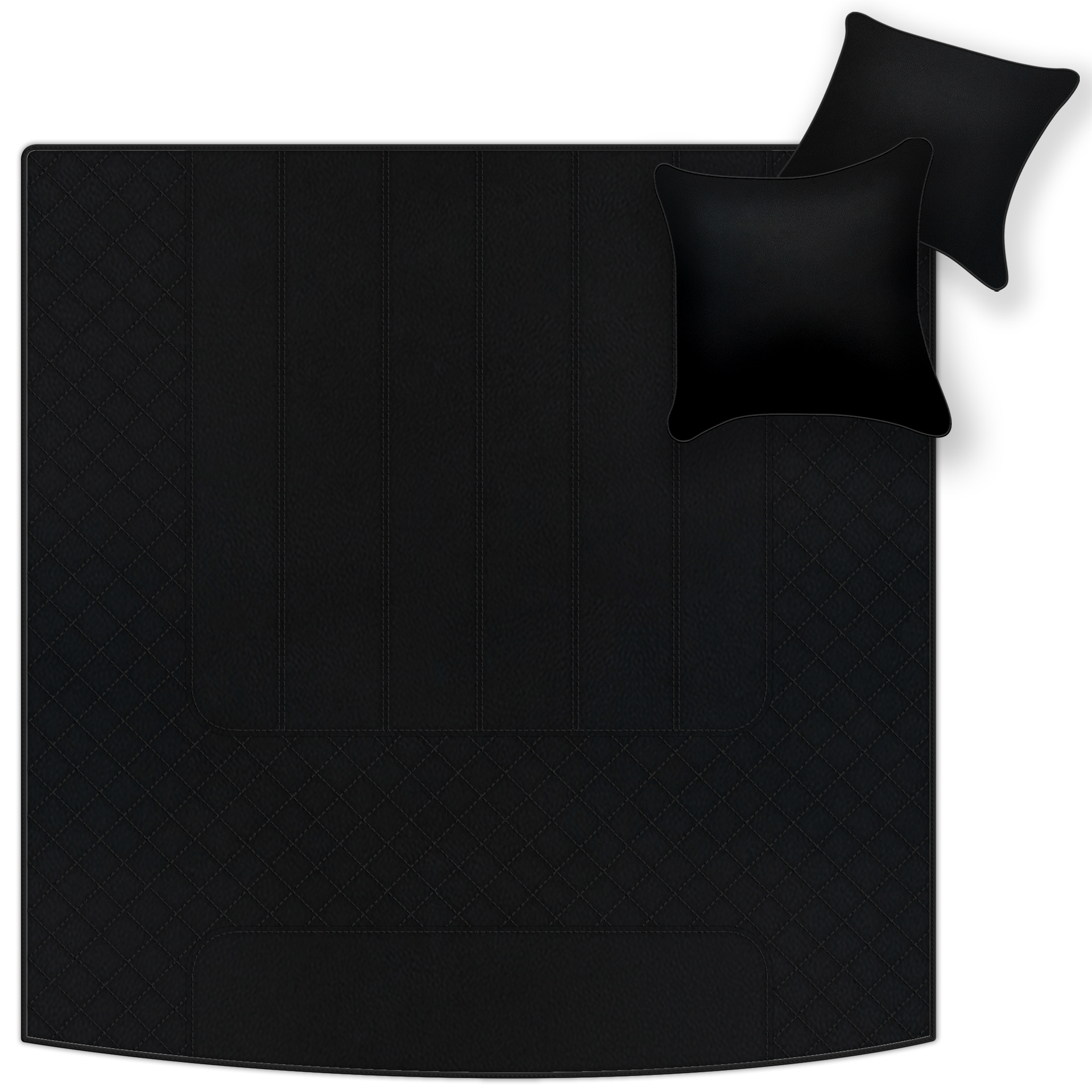 Luxury Black Leather Floor Mats for Bentley Flying Spur (2013-2019)