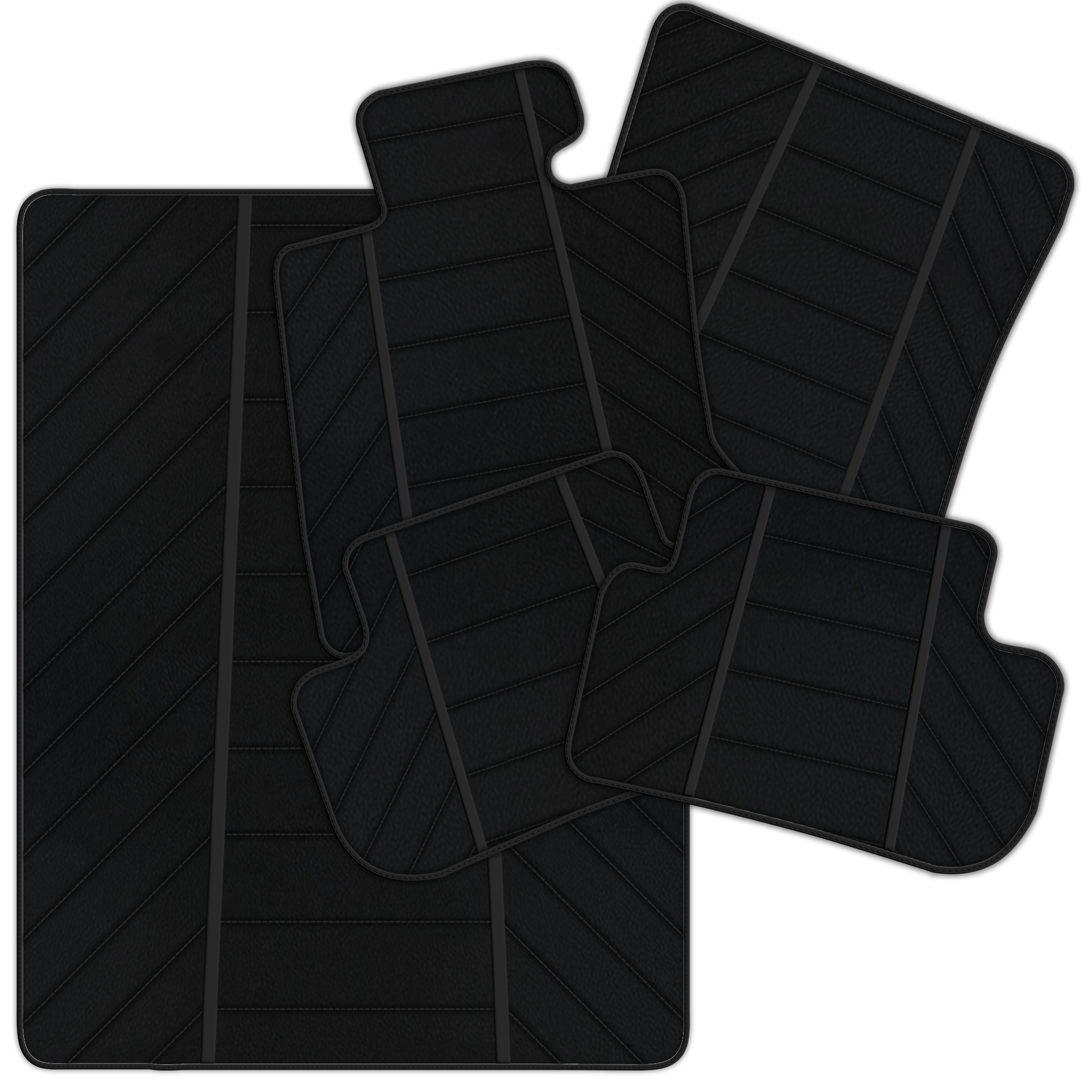 Premium Black Leather Floor Mats for Ferrari California | Full Set