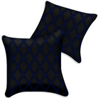 Customizable Black Leather Pillows Set of 2 for All Vehicles | Double Diamond Pattern