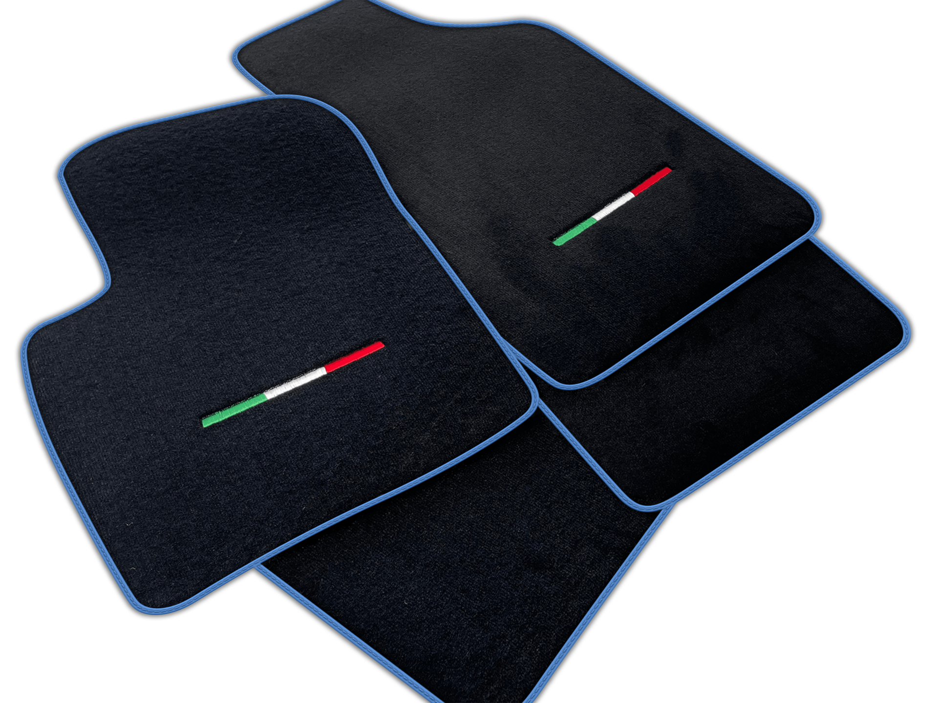 Italian Edition Black Floor Mats for Fiat 500e (2020-2024) Cabrio