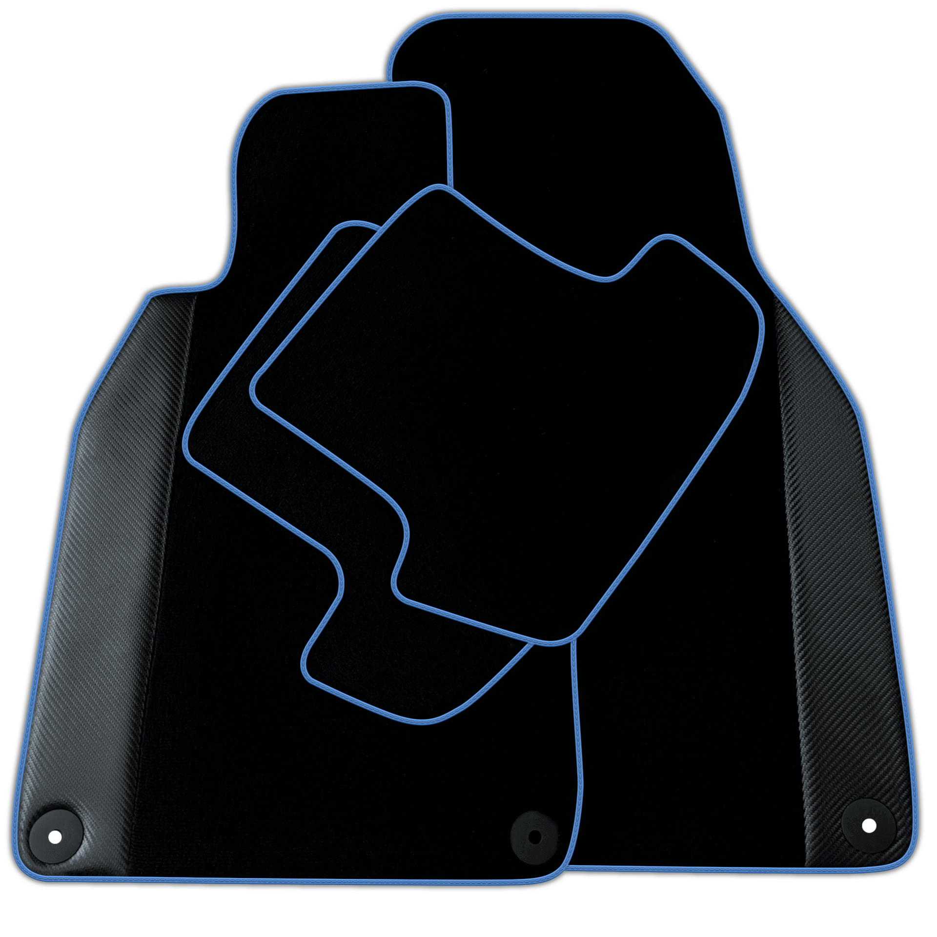 Black Floor Mats for Porsche 911 - 992 (2019-2024) with Carbon
