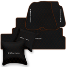 Premium Black Leather Floor Mats for Ferrari California | Full Set