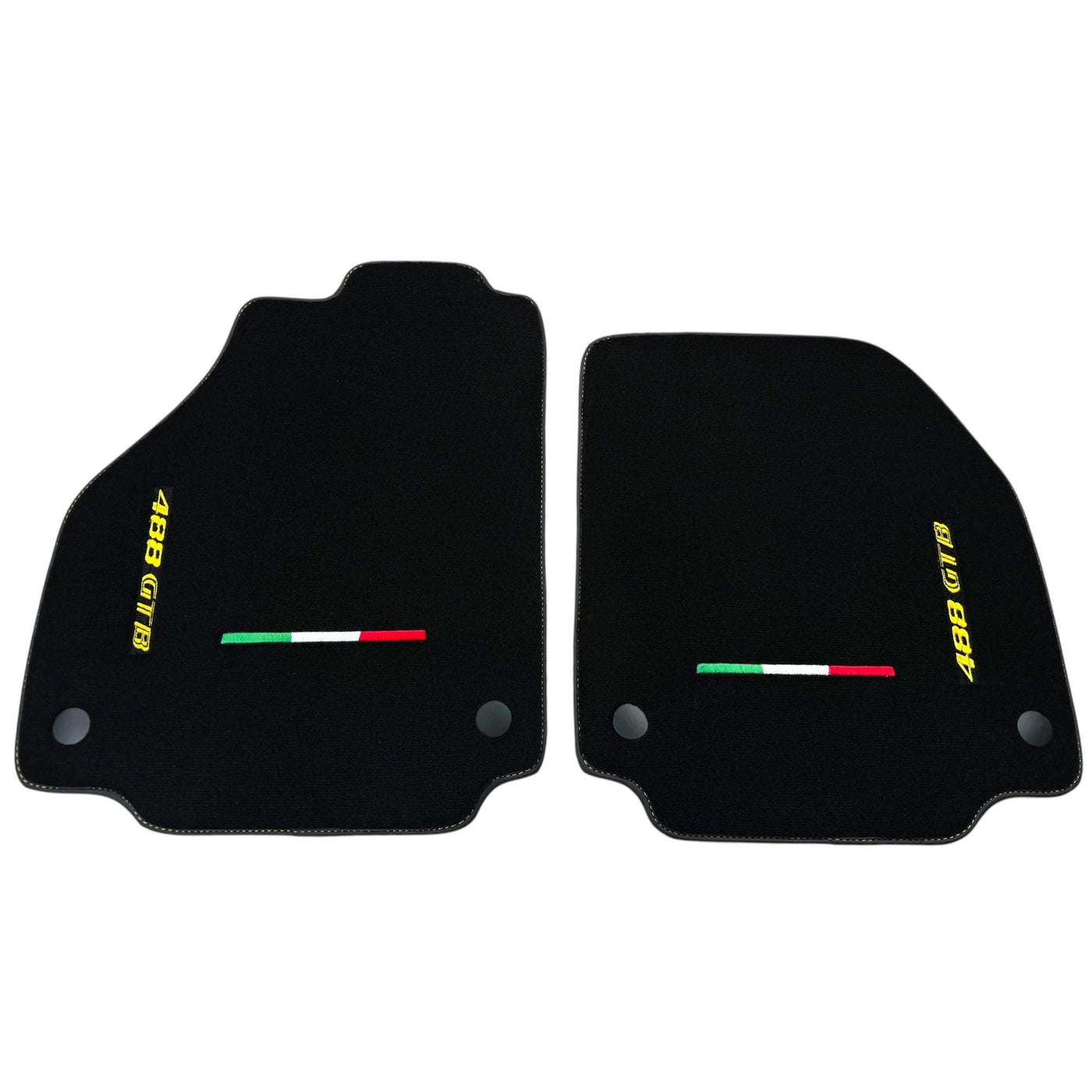 Floor Mats for Ferrari 488 GTB (2015-2022) Italian Edition | Black Trim - AutoWin