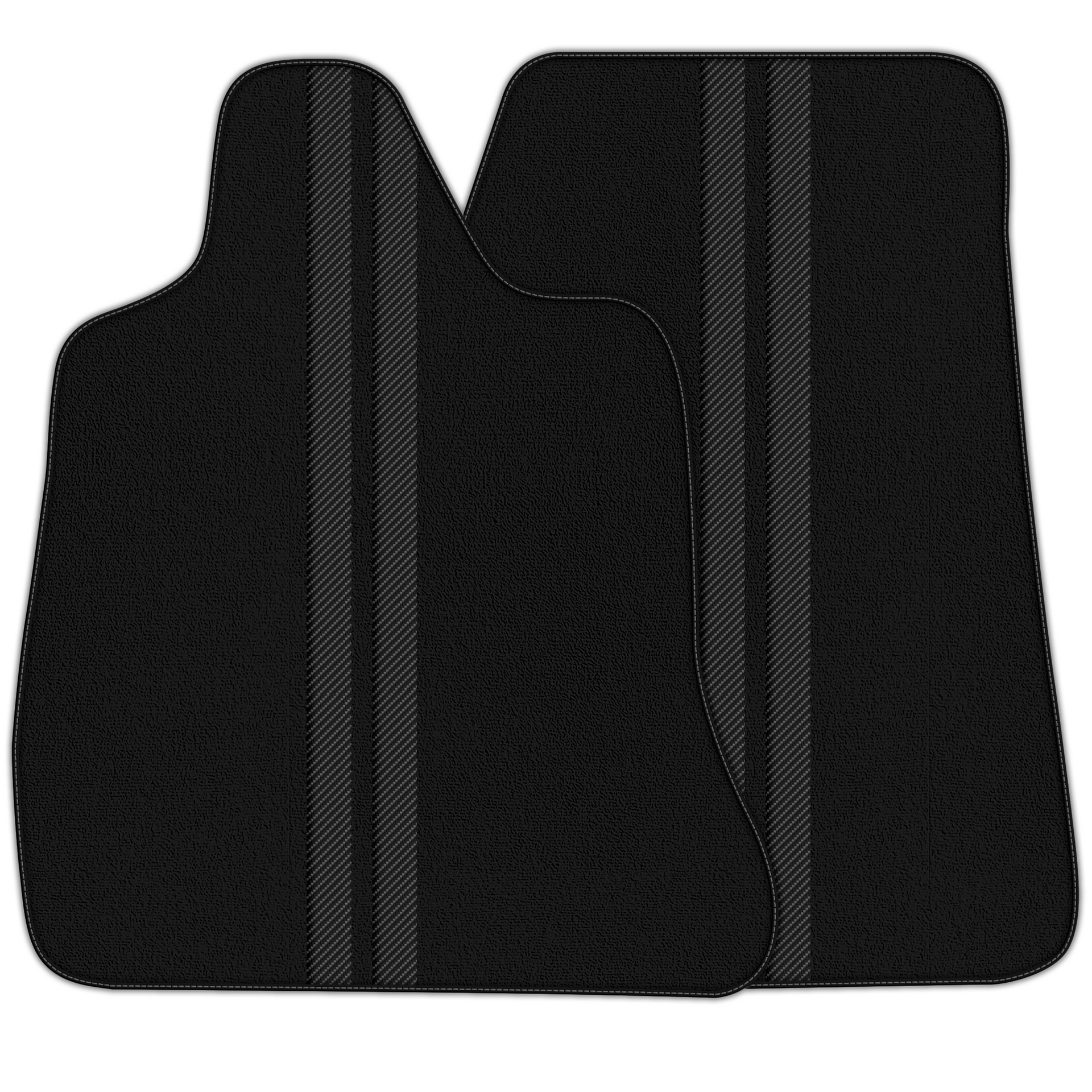Premium Black Leather-Line Floor Mats for Chevrolet C8 (2020-2024)
