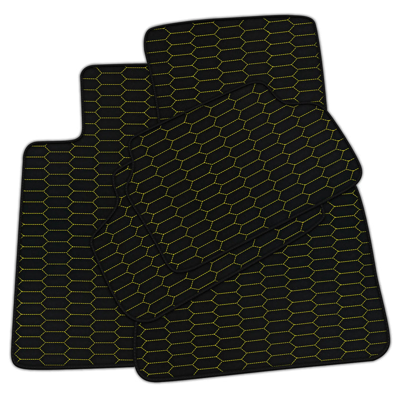 Customizable Leather Floor Mats with Raptor Hex Pattern for BMW M2 F87 (2016–2021)