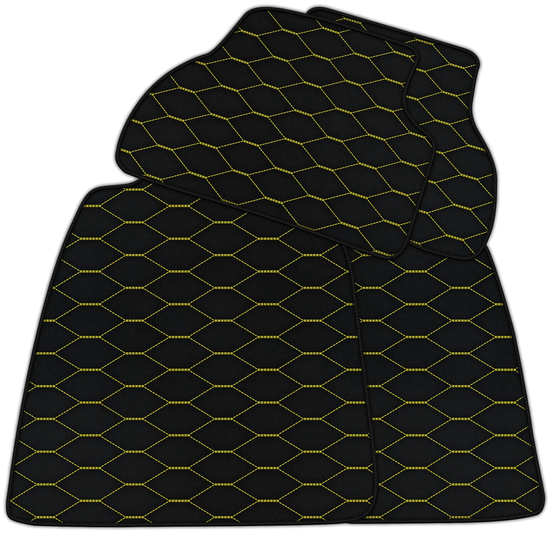 Customizable Leather Floor Mats with Viper Hex Pattern for Audi A1 - 3-door Hatchback (2010-2018)
