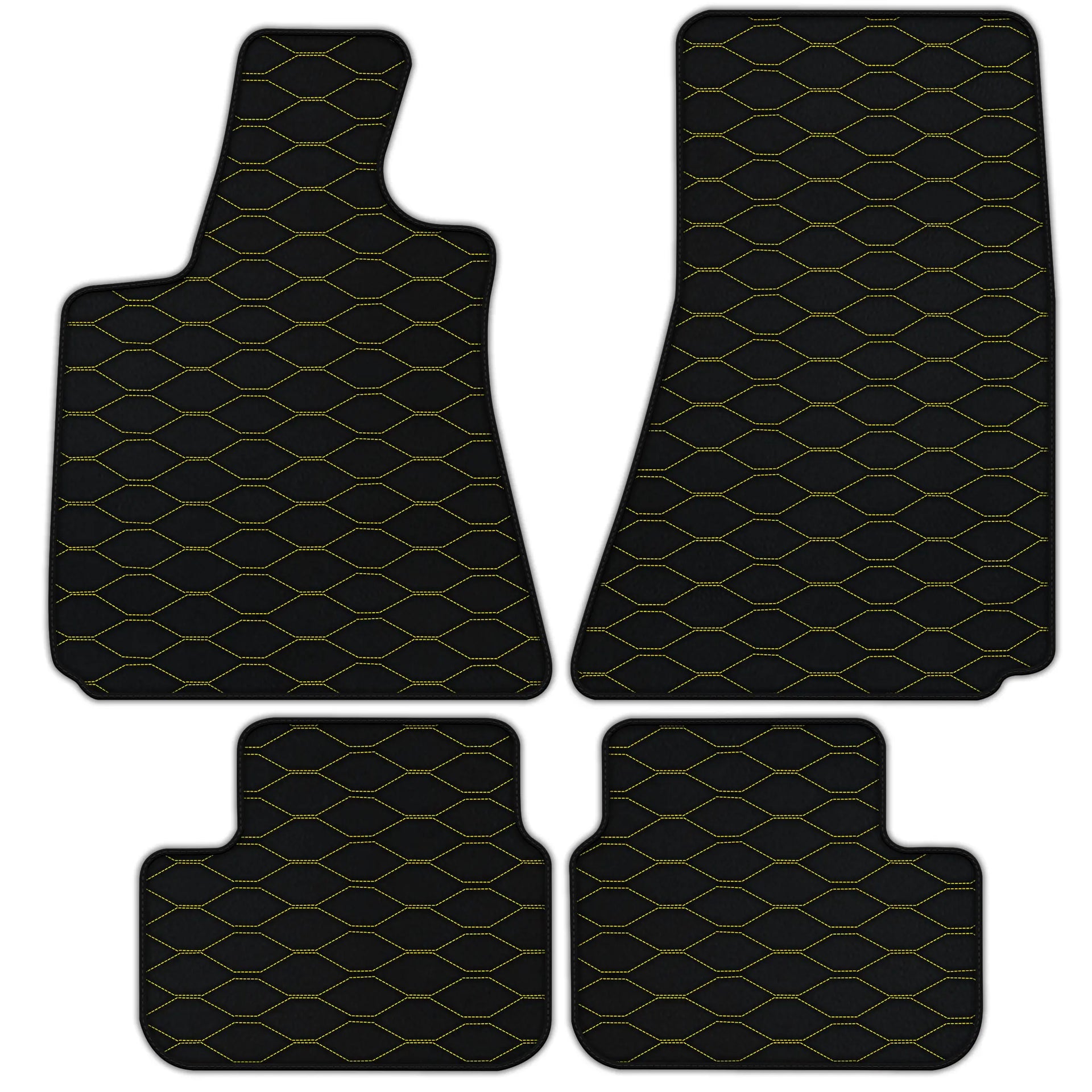 Customizable Leather Floor Mats with Viper Hex Pattern for Maserati Ghibli (2013-2022)