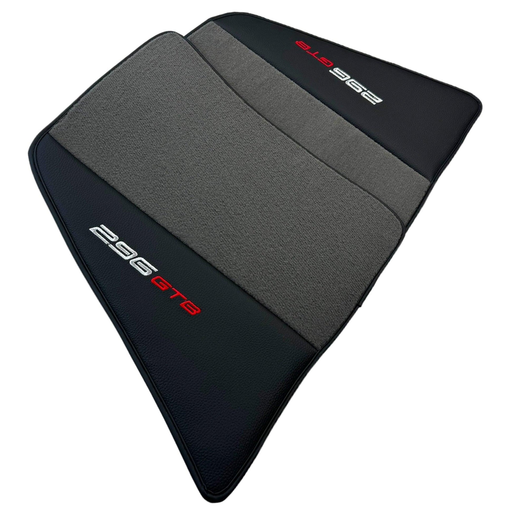 Gray Floor Mats for Ferrari 296 GTB (2022-2024) with Leather - AutoWin