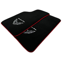 Black Floor Mats Red Trim for Pontiac FireBird (1970-1981) Trans Am - AutoWin