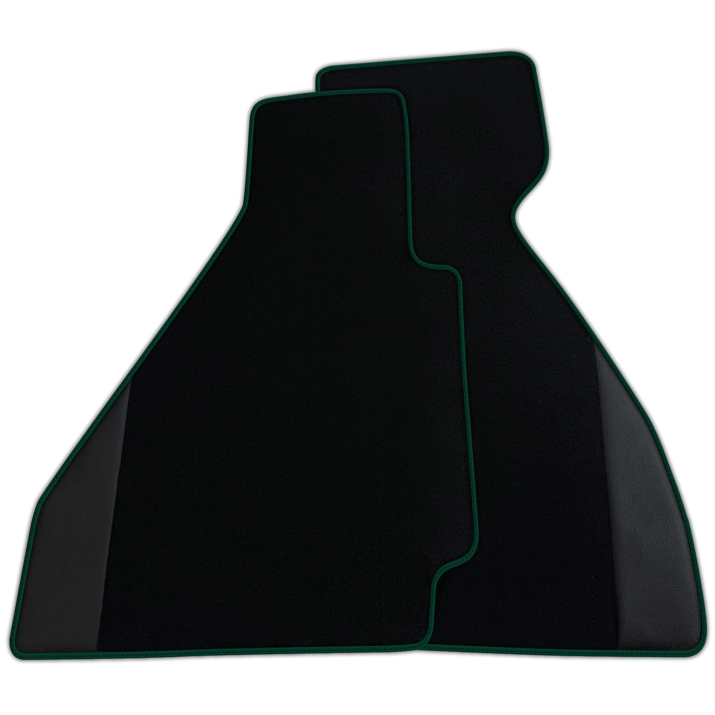 Custom Black Floor Mats for Ferrari 328 GTB (1985-1989) with Leather