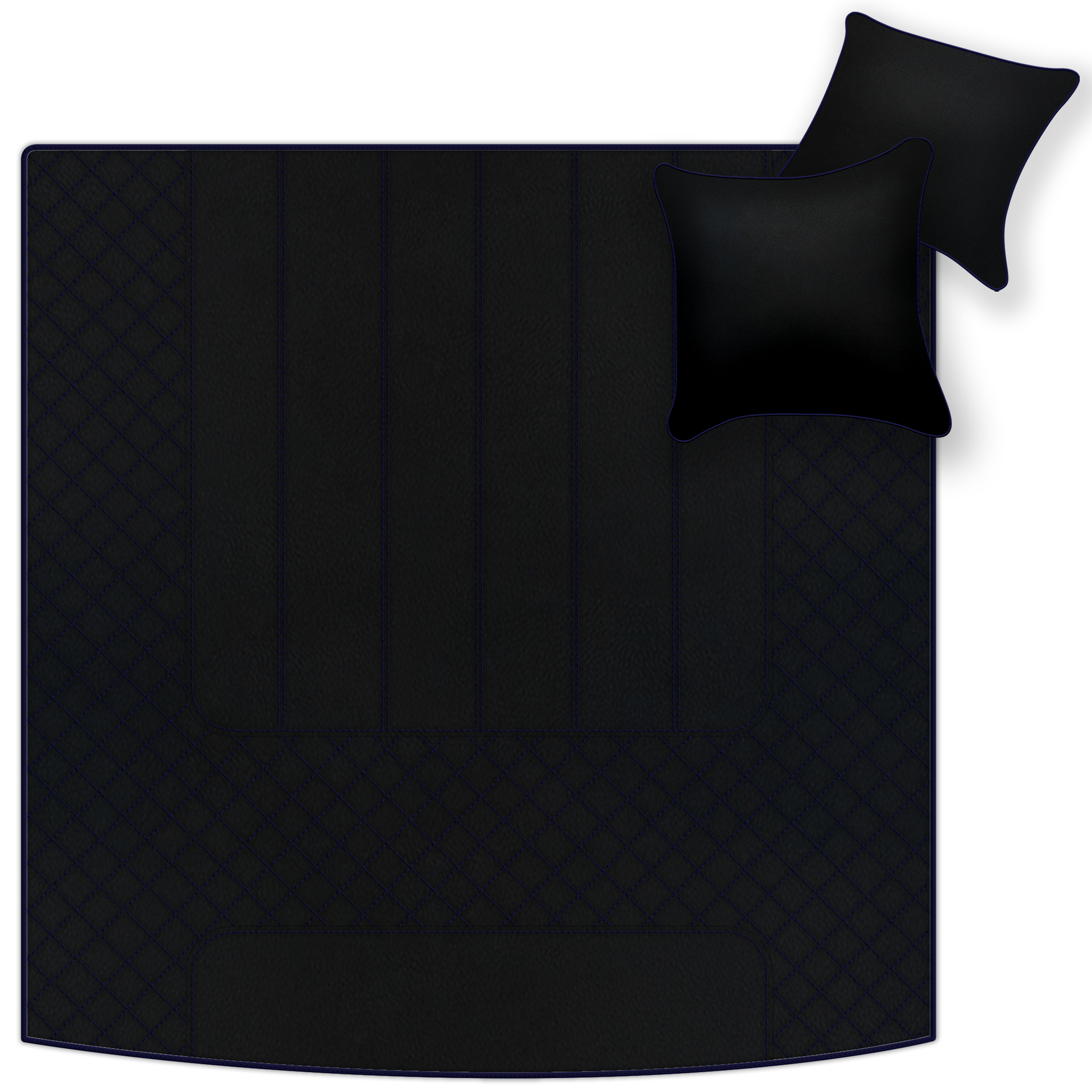 Luxury Black Leather Floor Mats for Bentley Flying Spur (2013-2019)