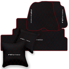 Premium Black Leather Floor Mats for Ferrari California | Full Set