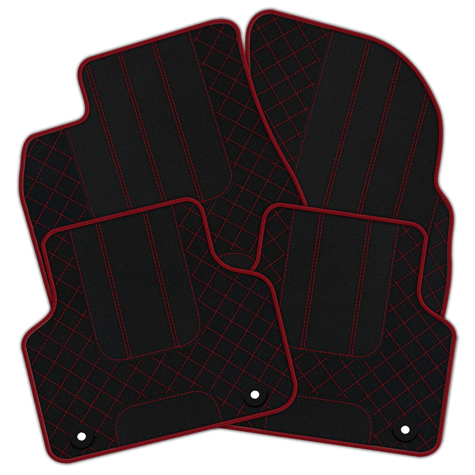 Luxury Black Leather Floor Mats for Bentley Flying Spur (2013-2019)