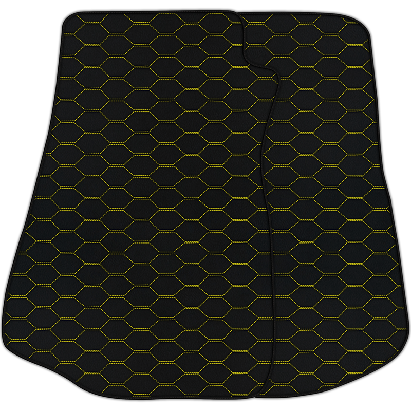 Customizable Leather Floor Mats with Divario Pattern for Chevrolet Corvette C3 (1968-1982)