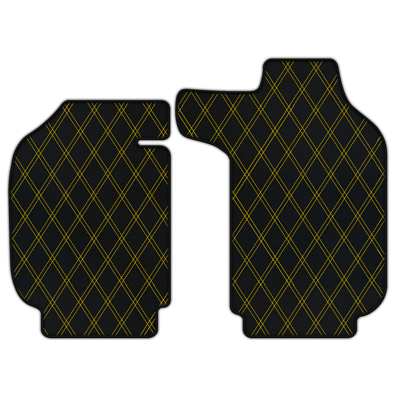 Customizable Leather Floor Mats with Double Diamond Pattern for Porsche Classic 911 (1963-1989)