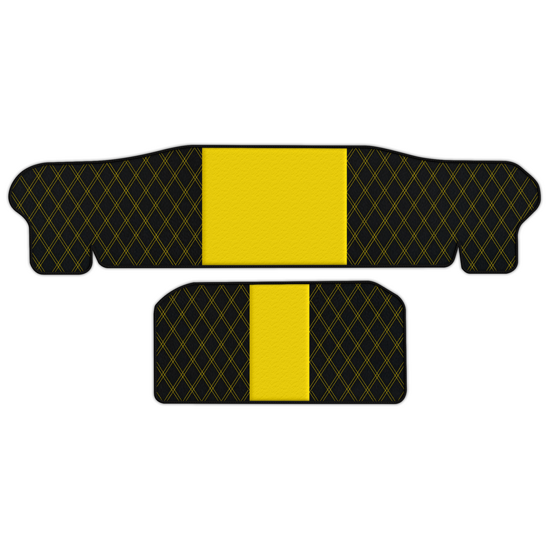 Customizable Leather Trunk Floor Mats with Double Diamond Pattern for Chevrolet Corvette C8 (2020-2024)