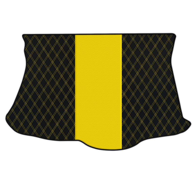 Customizable Leather Trunk Floor Mats with Double Diamond Pattern for Alfa Romeo 147 (2000-2010)