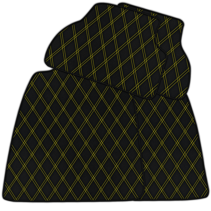 Customizable Leather Floor Mats with Double Diamond Pattern for Audi A6 - C8 Allroad Quattro (2019-2023)