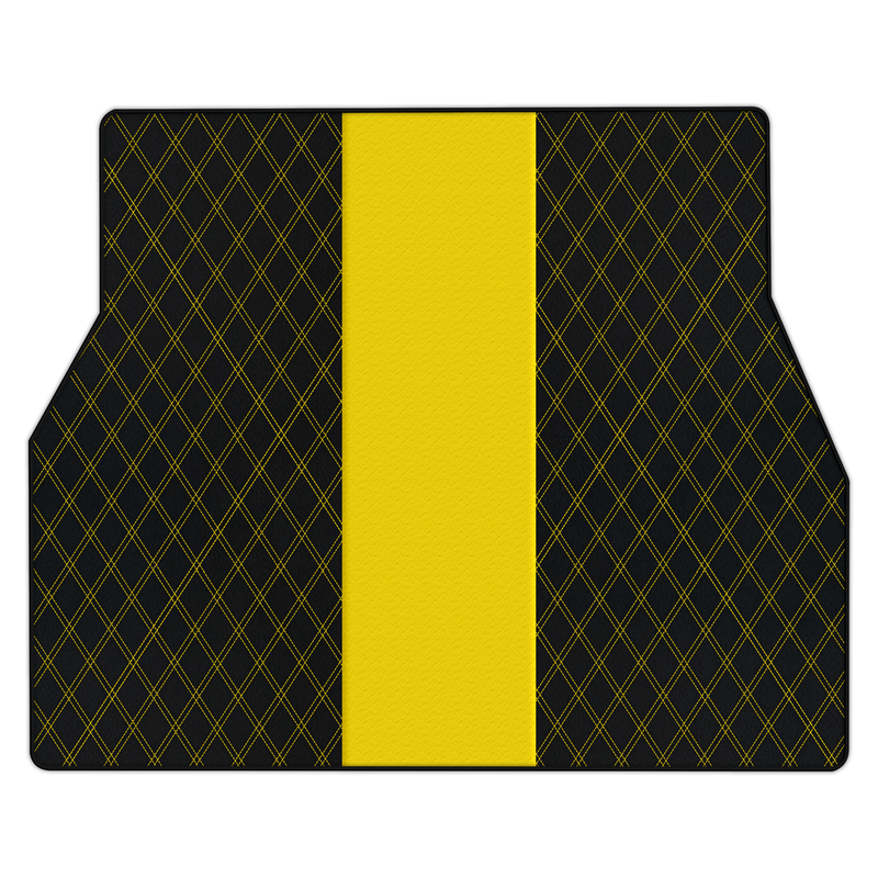 Customizable Leather Trunk Floor Mats with Double Diamond Pattern for Ferrari Purosangue (2023-2024)