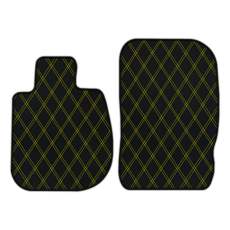 Customizable Leather Floor Mats with Double Diamond Pattern for Toyota GR Supra A90 (2019-2023)