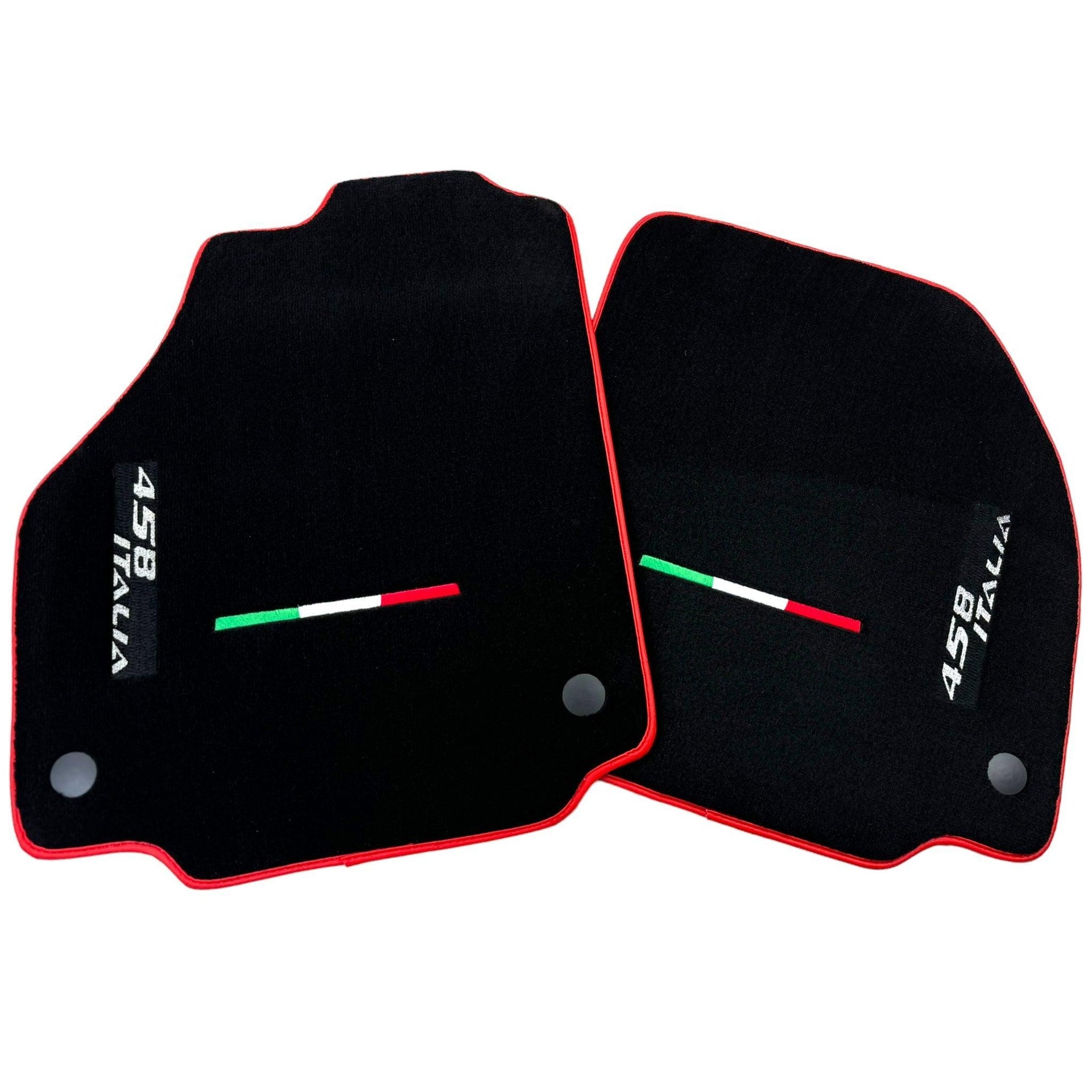 Floor Mats for Ferrari 458 Italia (2009-2015) with Red Trim - AutoWin