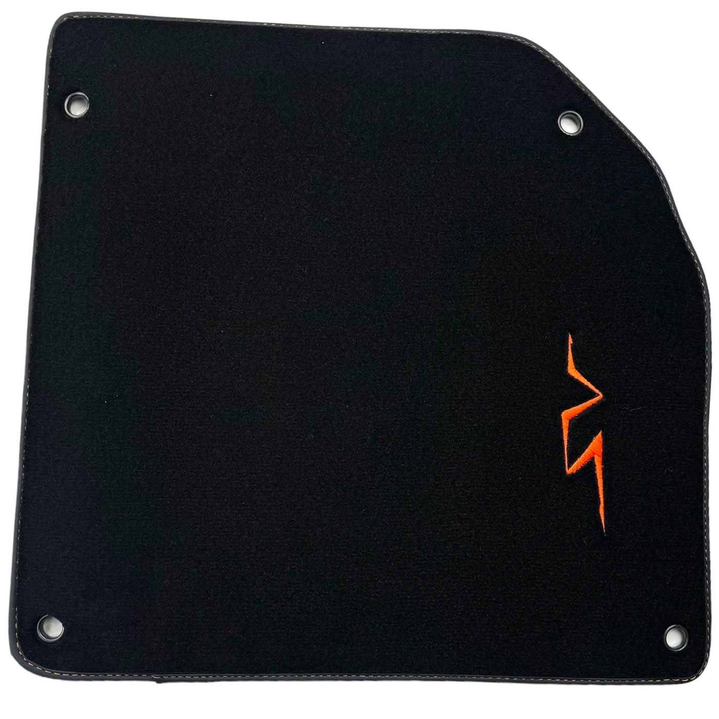 Black Floor Mats for Lamborghini Aventador SV | Orange Edition - AutoWin